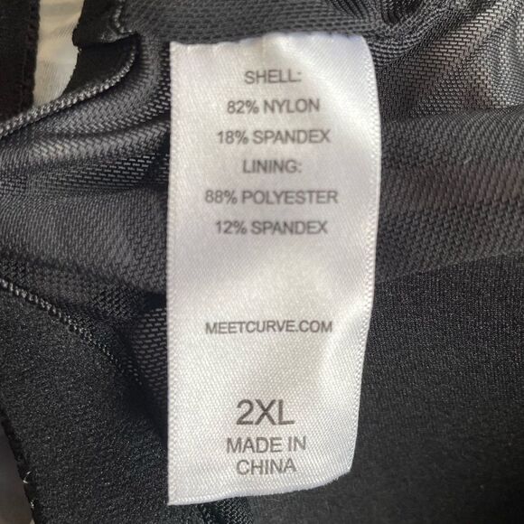 Floral Black, White and Lavender Tankini Top EUC size 2XL - Picture 6 of 6